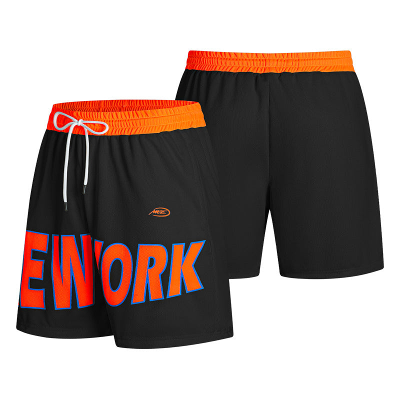 Printed Lettered Casual Men's Breathable Shorts