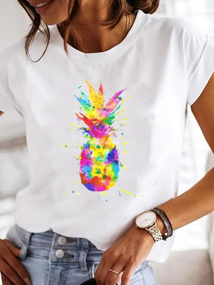 Simplicity Love Lettered Casual Cartoon Fashionable