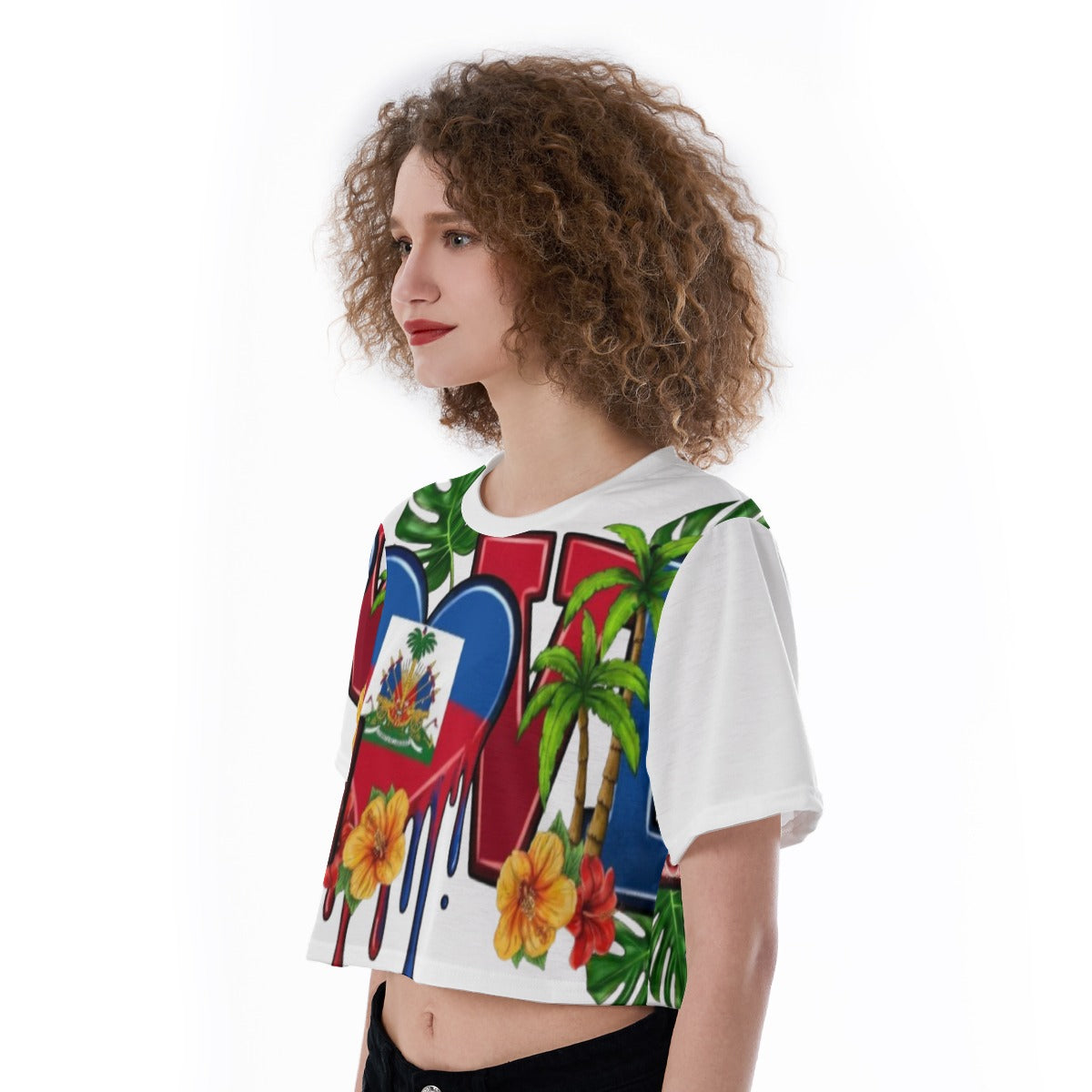 All-Over Print Cropped T-Shirt