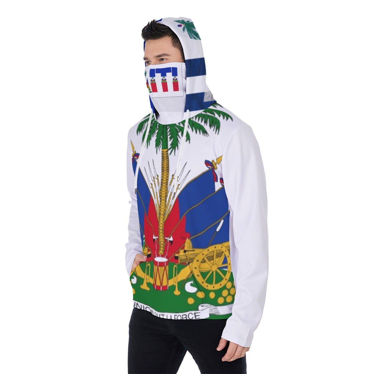 All-Over Print Men's Pullover Hoodie With Mask