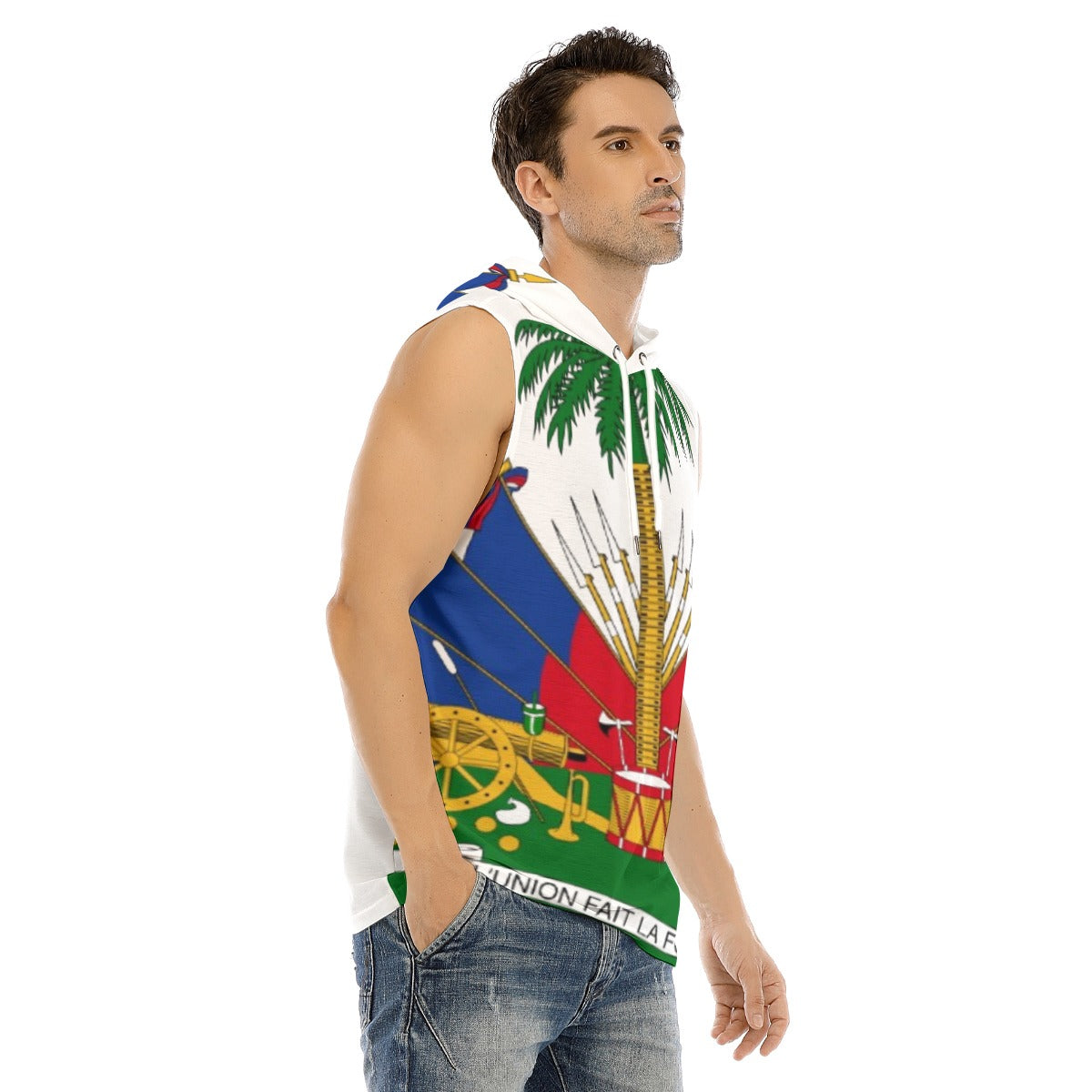 All-Over Print Men's Tank Hooded Vest