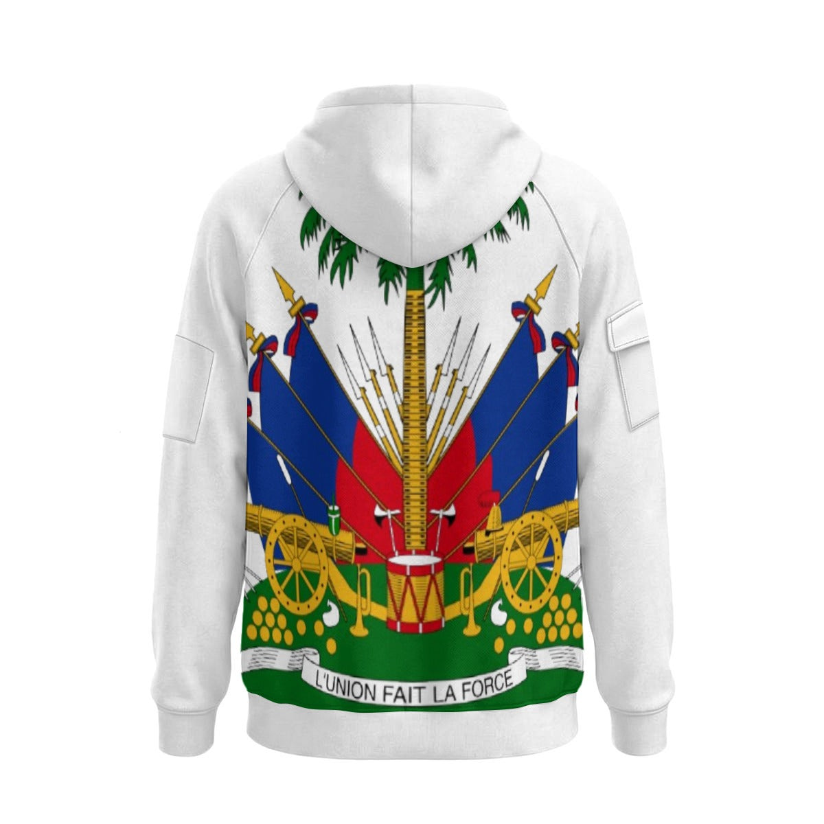 All-Over Print Men’s Fleece Half-Zip Hoodie With Arm Pockets