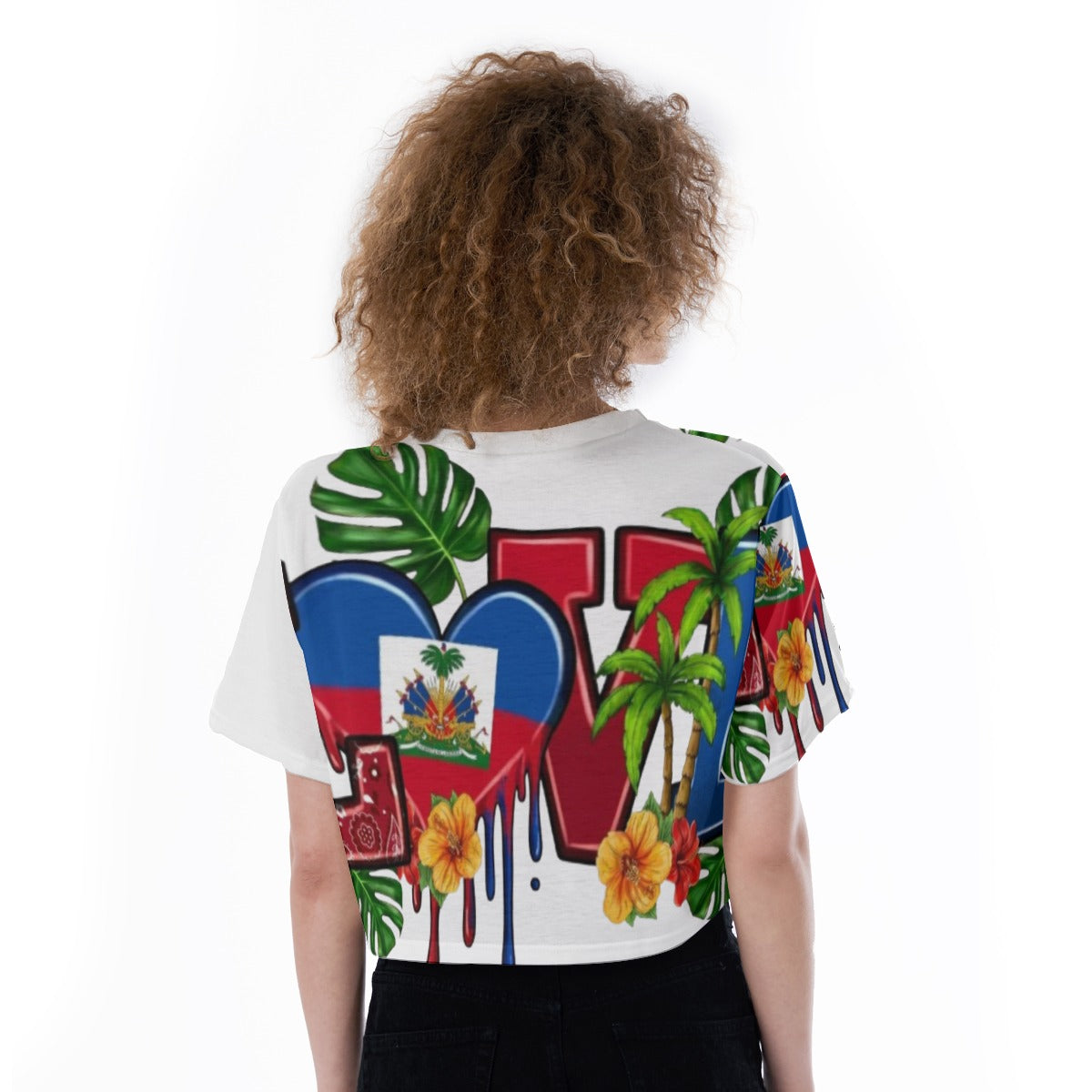 All-Over Print Cropped T-Shirt