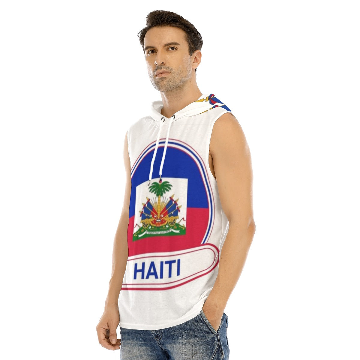 All-Over Print Men's Tank Hooded Vest
