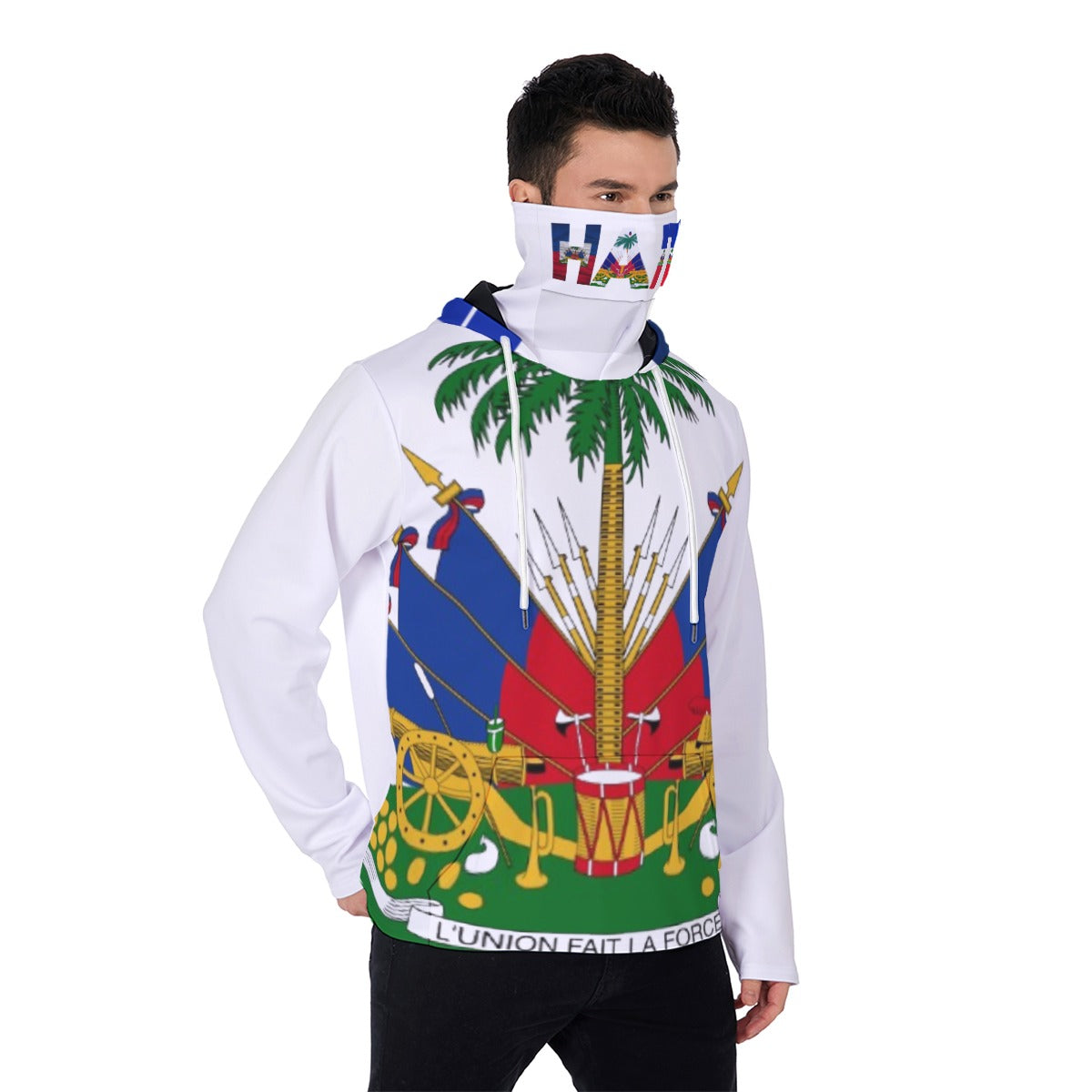 All-Over Print Men's Pullover Hoodie With Mask