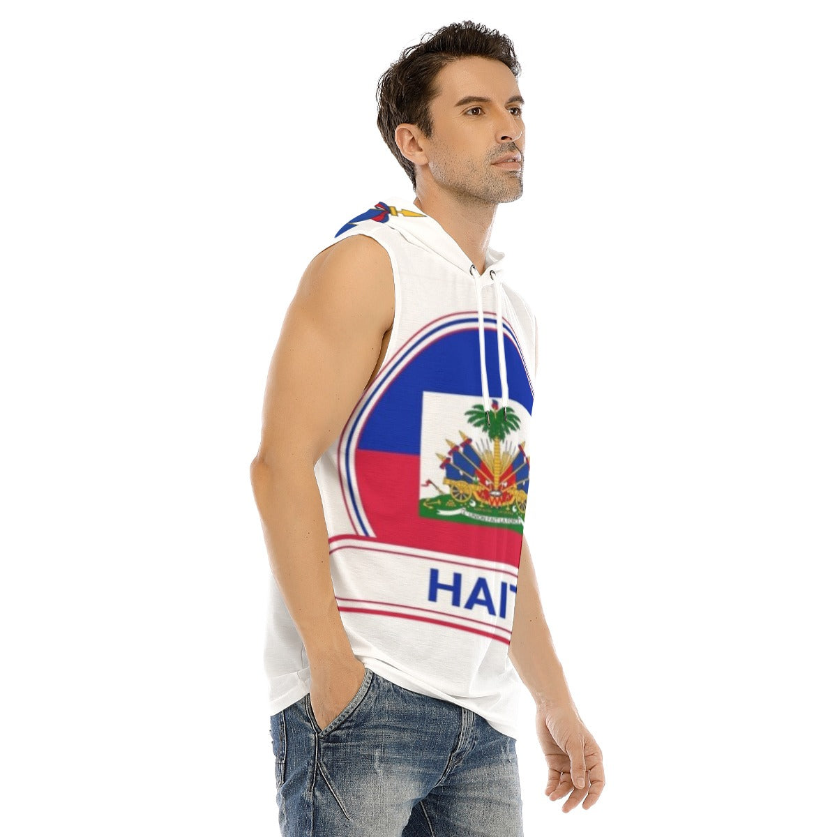 All-Over Print Men's Tank Hooded Vest