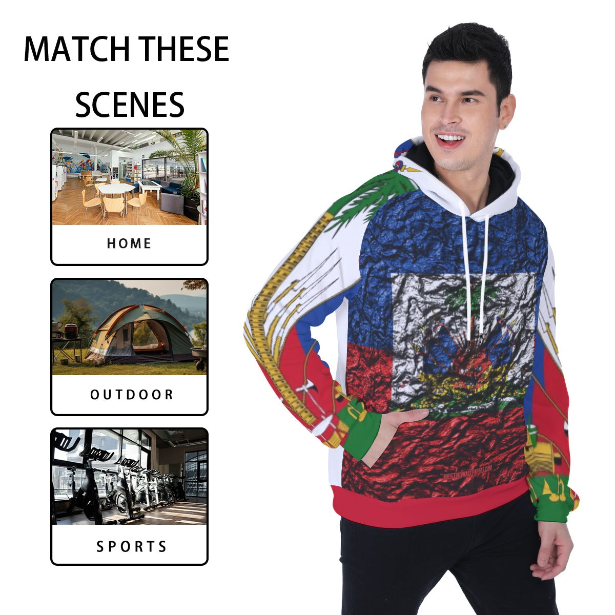 All-Over Print Men's Heavy Fleece Raglan Hoodie