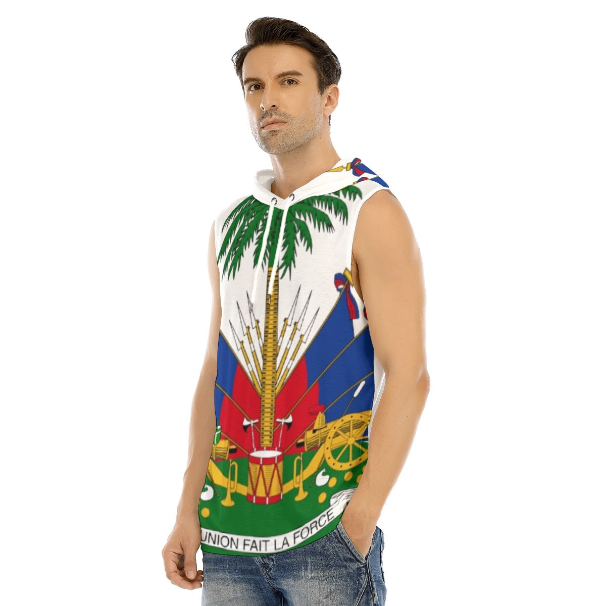 All-Over Print Men's Tank Hooded Vest