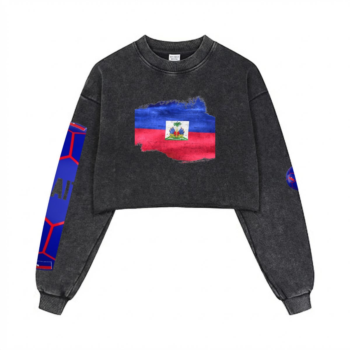Women’s Cropped Distressed Sweatshirt|380GSM Cotton DTG