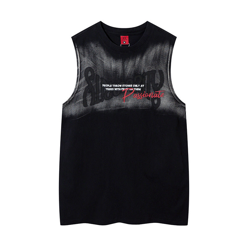 Inkjet Lettered Casual Vest For Men
