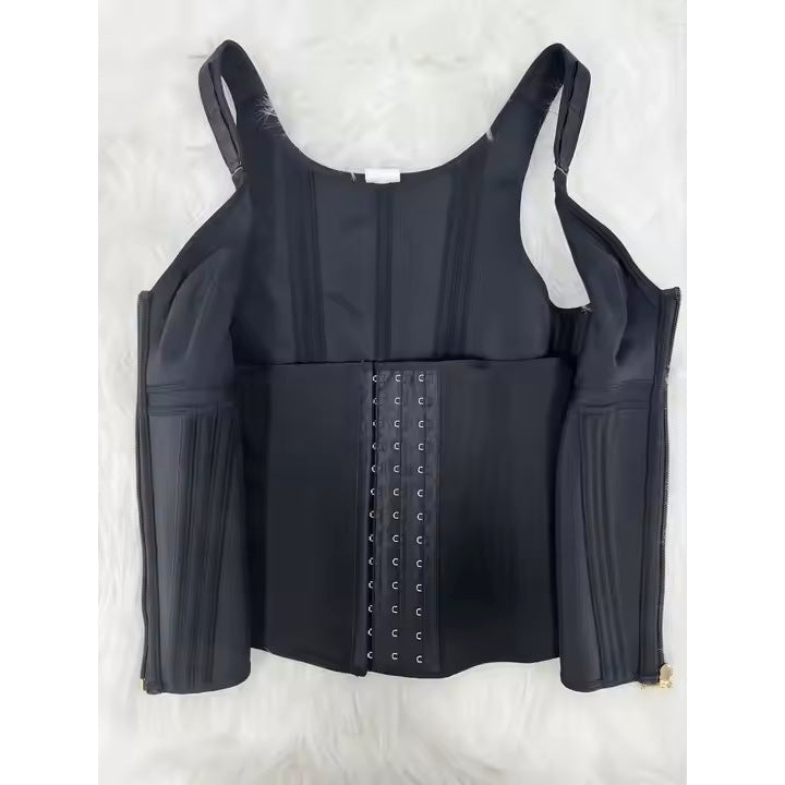 Mesh Belly Contracting And Waist Slimming Three Breasted Corset - DS VISIONARY CONSULTING LLC