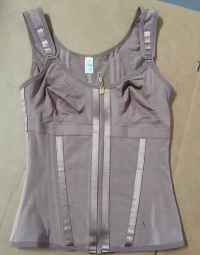 Mesh Belly Contracting And Waist Slimming Three Breasted Corset - DS VISIONARY CONSULTING LLC