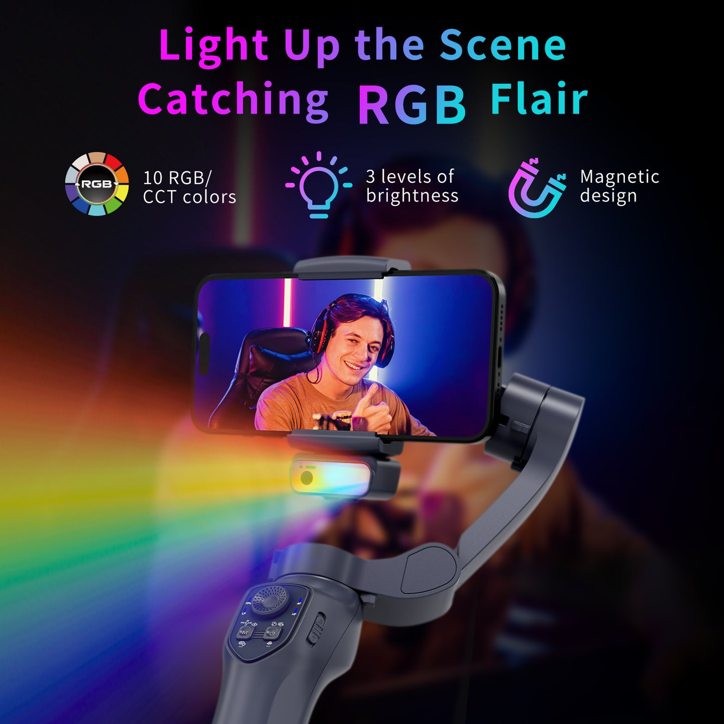 Fashion Personality Foldable Handheld Stabilizer Head
