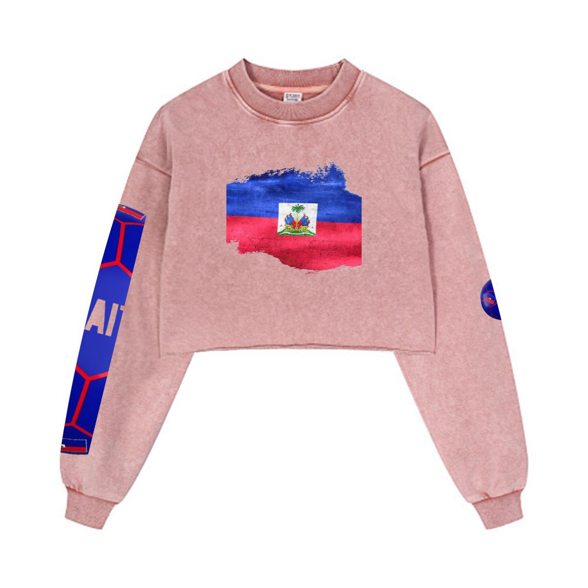 Women’s Cropped Distressed Sweatshirt|380GSM Cotton DTG
