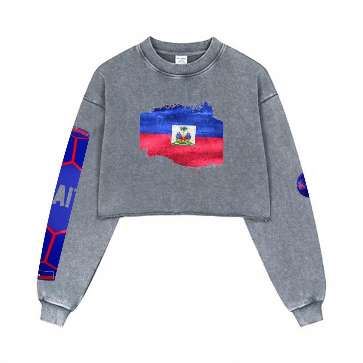 Women’s Cropped Distressed Sweatshirt|380GSM Cotton DTG